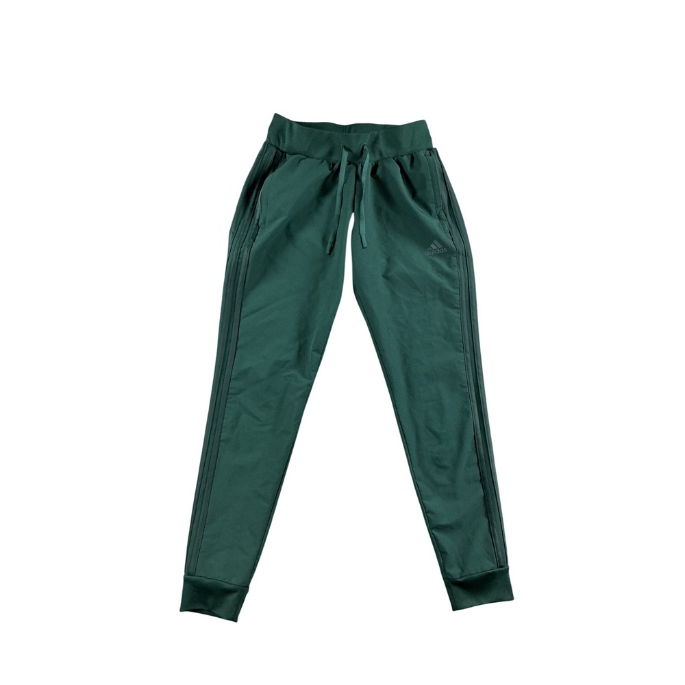 Adidas Womens Forest Green 3-Stripe Jogger Training Pants XS Tracksuit Tapered